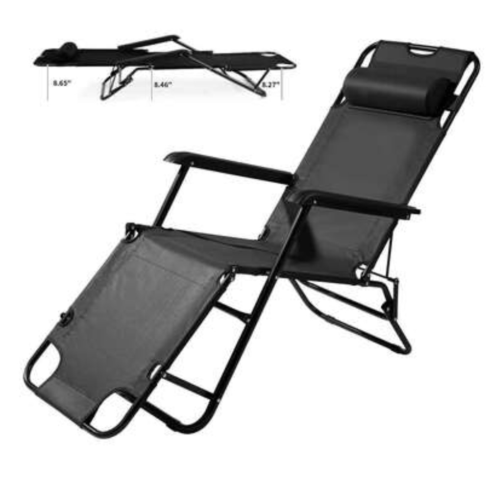 Outdoor Camping Folding Chair - Wytrzymałe przenośne krzesło kempingowe z podnóżkiem,