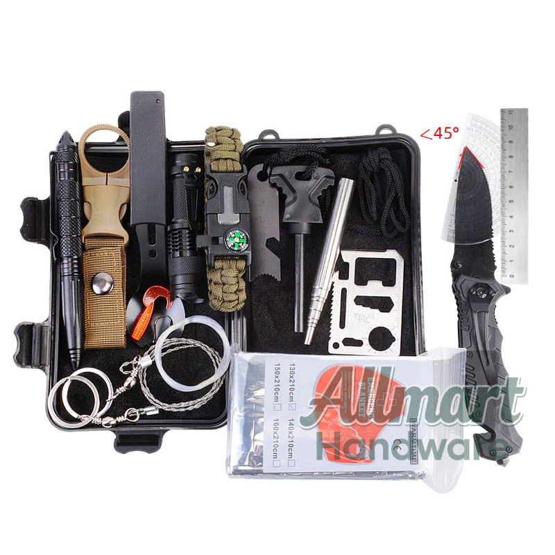 Outdoor Camping Box - Wielofunkcyjny przenośny zestaw narzędzi survivalowych EDC,
