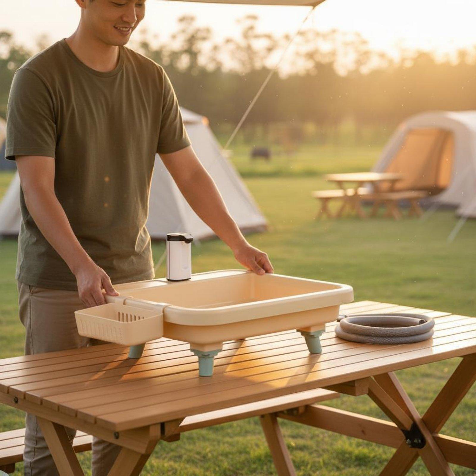 Outdoor In Camping - Przenośny zlew kempingowy z wbudowanym kranem