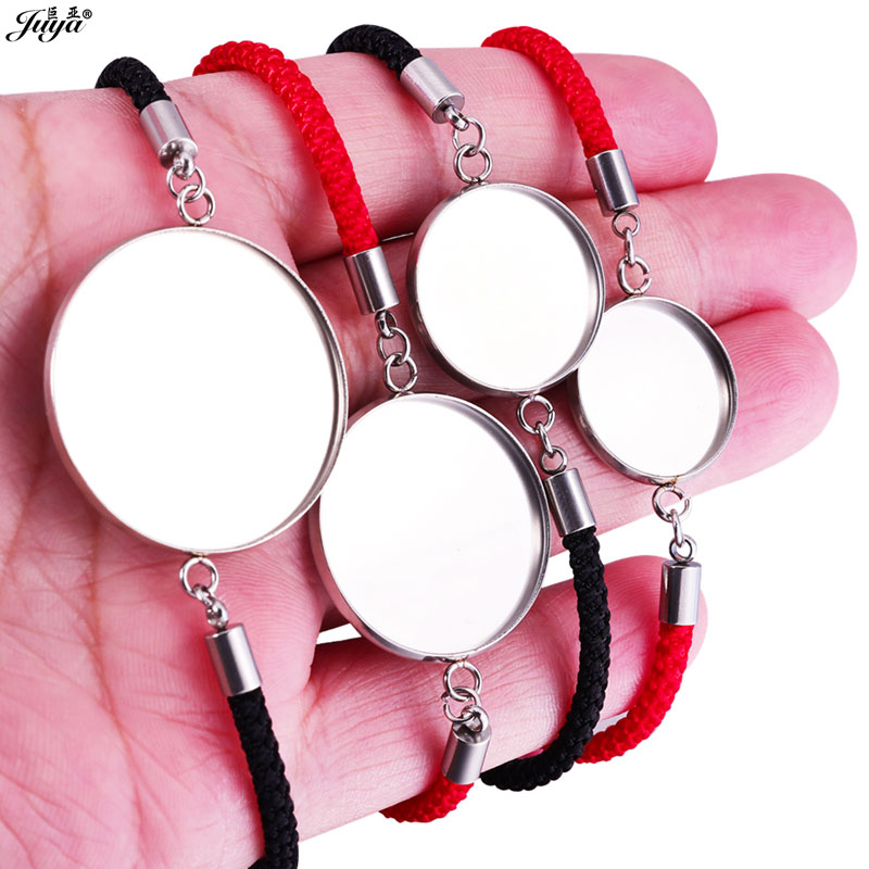 Paracord Bracelet - 4 sztuk/partia 18-30mm bransoletka Cabochon ze