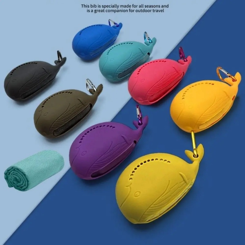 Camp Towel Microfiber - Przenośne silikonowe etui i lekki, szybkoschnący