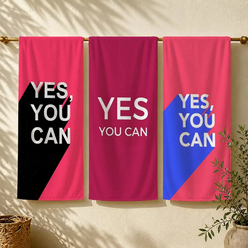 Outdoor Camping Quotes - Ręcznik plażowy Quote Y-Yes You Can