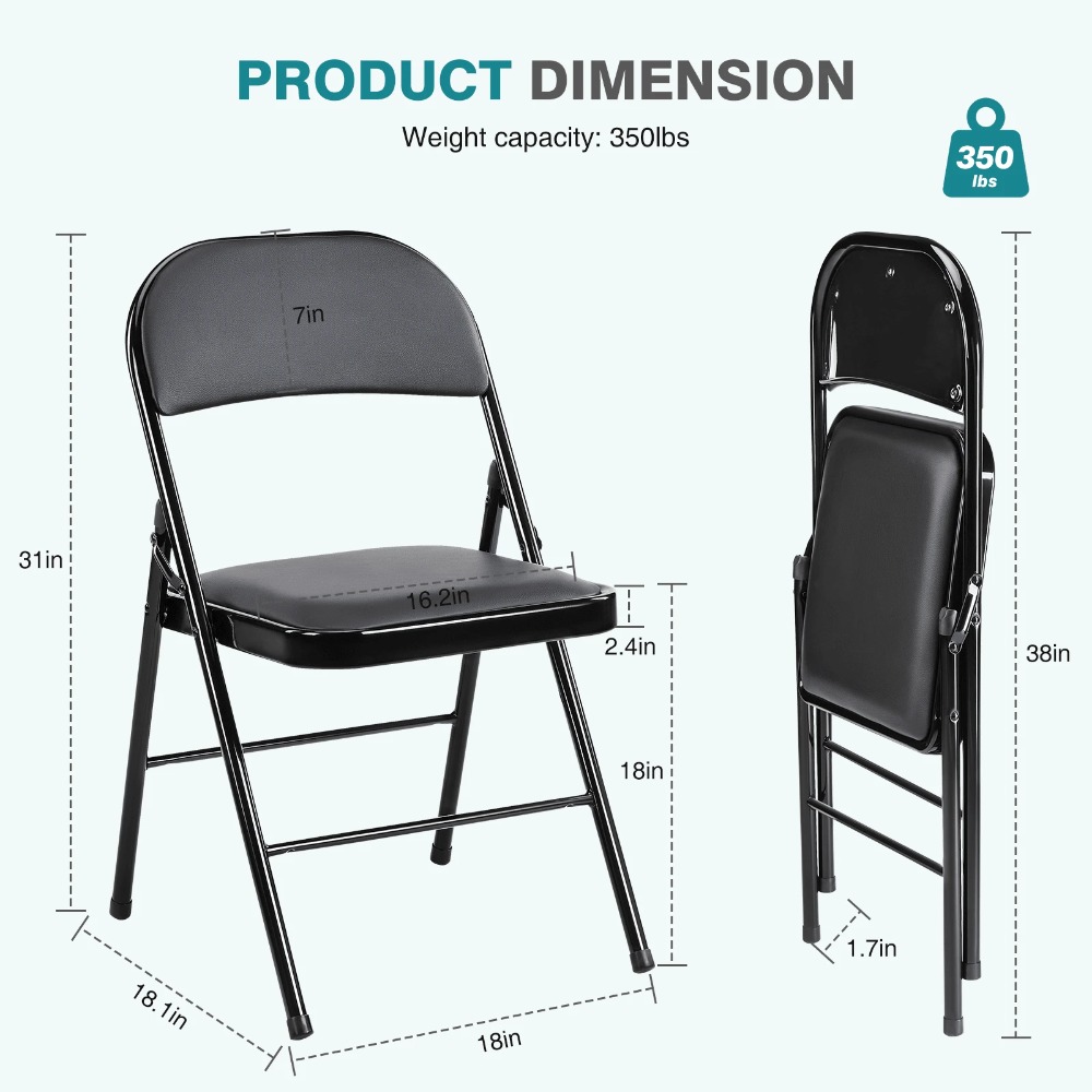 Zestaw 4 składanych krzeseł z  – Outdoor Camping Folding Chair recenzja i cena
