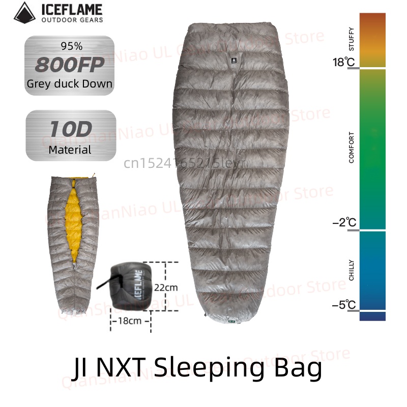Ice Flame JI NXT 800FP Śpiwór  – Ultralight Sleeping Bag recenzja i cena