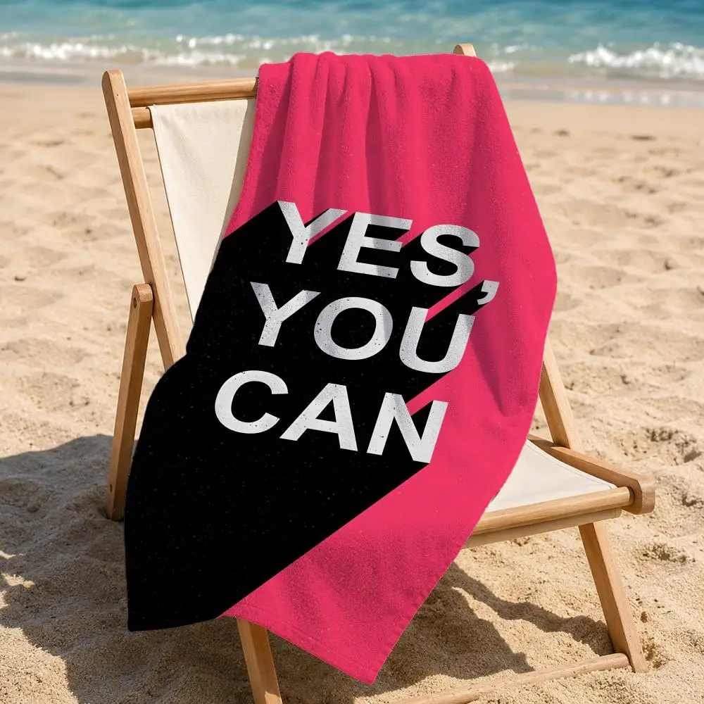 Ręcznik plażowy Quote Y-Yes Yo – Outdoor Camping Quotes recenzja i cena